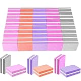 50 Pack Nail Buffers,100/180 Grit Mini Buffer Block, Mini Nail Files for Acrylic & Natural Nails,Double-Sided Buffing Blocks for Manicure & Pedicure, Salon & Home Use (Multi-Colored)