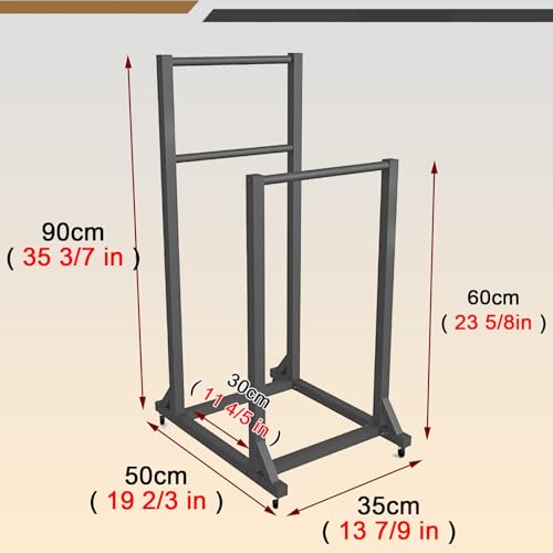 Scaffale portaoggetti con ruote – Carrello organizer per impieghi gravosi per magazzini e fabbriche