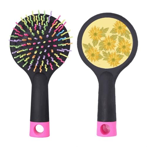 Brosse à cheveux peinte à la main objet d'art et de coiffure