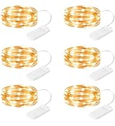SINAMER 6 Pack Fairy Lights Battery Operated String Lights, 7ft 20 Led Mini Lights, Waterproof Si...