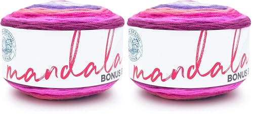 Image of Lion Brand Yarn Mandala Bonus Bundle Yarn, 1 Count (Pack of 2), Talos