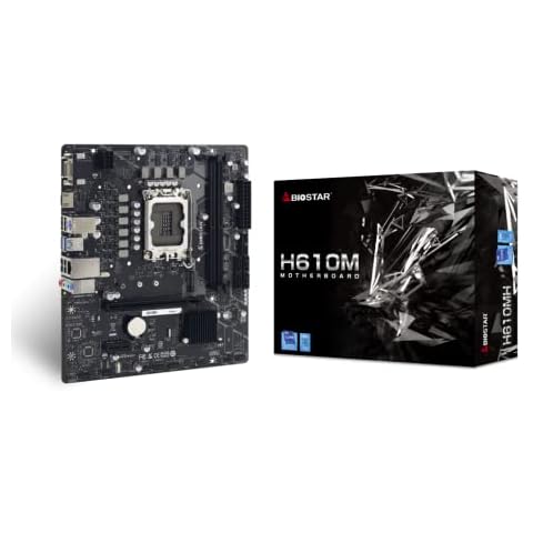 Biostar Motherboard H610MH (Intel LGA 1700) Micro ATX Black Cover