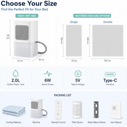 Topper refrigerante de agua para cama dile adiós al sudor nocturno con 10H de frescor 7