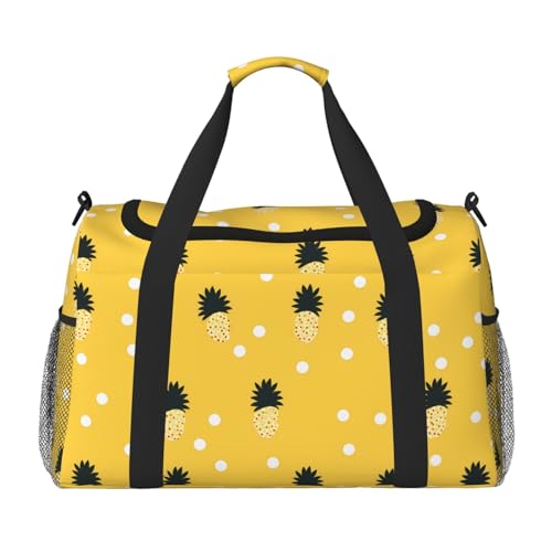 jackfruit motif Printed fitness travel bag. Perfect for yoga training, short trips, and swimming gear.