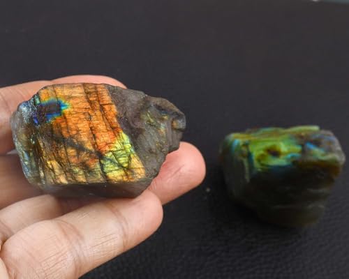 Image of Natural Labradorite Crystal Stone 100 Grams for Reiki Healing, Meditation, Manifestation & Chakra Balancing | Raw Healing Crystal for Spiritual Protection & Home Decor