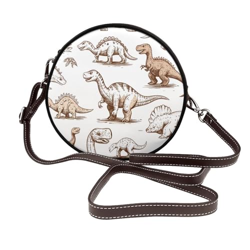Sac à bandoulière rond dinosaure pour femme : le choix du confort réglable
