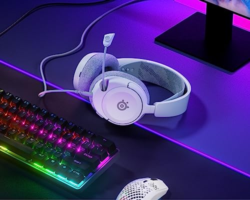 SteelSeries Arctis Nova 1 - Multi-System Gaming-Headset – Hi-Fi-Treiber – 360° Surround-Sound – AirWeave Memory Foam-Ohrpolster – Mikrofon mit Geräuschunterdrückung –PC, PS5, Xbox -Weiß – Bild 3
