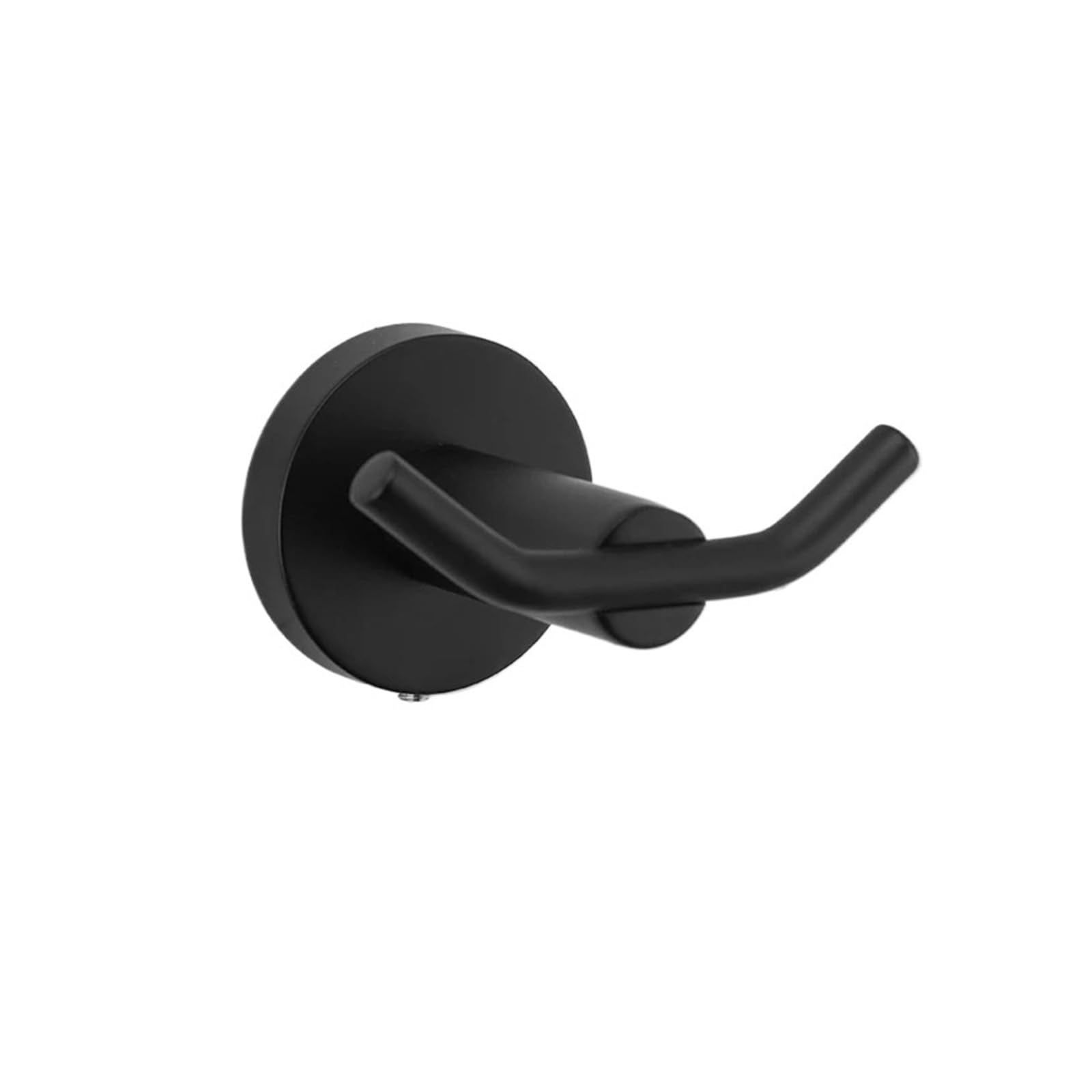 HRXEXSBAM Stainless Steel Double Robe Hooks, Multi-Finish Towel Coat Hat Wall Hanger for Bathroom(Matte Black)