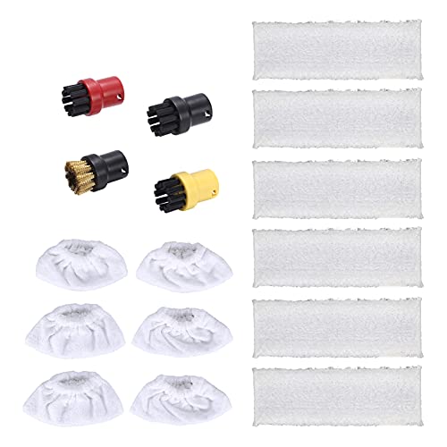 Catálogo de Accesorios para limpiadoras de vapor favoritos de las personas. 45 Kit de cepillo redondo y almohadilla tela microfibra para limpiador a vapor repuesto Karcher SC EasyFix accesorios boquilla mano piso trapeador 16 piezas