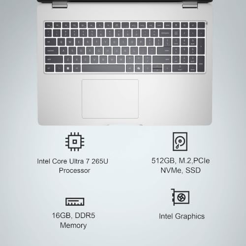 Image of Dell Pro 16 PC16250 (Next Gen Latitude 3550) Business AI PC Laptop (16 inch FHD+ Touchscreen, Intel 12-Core Ultra 7 265U, 16GB DDR5, 512GB SSD), 1080p Webcam, Backlit, Thunderbolt 4, Wi-Fi 6E, Win 11 Pro