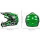 Jugend-Offroad-Motocrosshelme,Fahrradhelme für Jungen und Mädchen,Personalisierter Motorradhelme,CE Standards (Green, M)