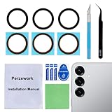 Perzework 2 Sets Rear Back Camera Lens Glass Replacement for Samsung Galaxy S25 6.2-inches with pre-Installed Adhesive and Reparing Toolkit
