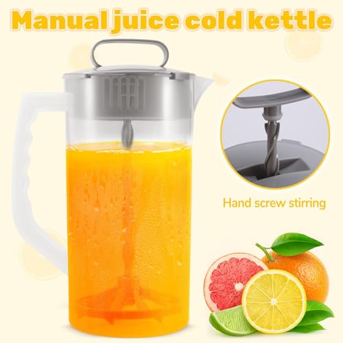 Récipient à jus facile à mélanger pichet mélangeur robuste de 64 Oz pack de 3 - 4