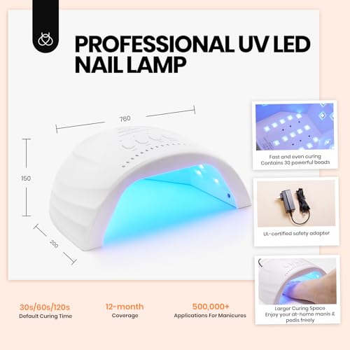 Image of Beetles Gel Nail Kit with U V Light - 75PCS Chic Outfits 45 Colors Gel Nail Polish Set All Season Nail Kit with 5PCS Base Top Coat Soak Off at Home Nails Kit Perfect Manicure Tool Set Gifts for Women