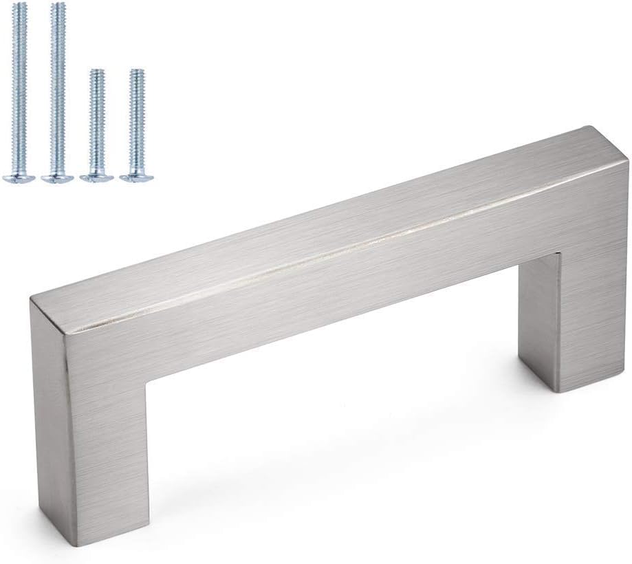 Maniglie Per Mobili In Acciaio Inox - 5 Pezzi Per Cucina E Armadi - Distanza Fori 76 Mm - Foto 2