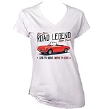  Teesandengines Women\'s Alfa Romeo Spider White T-Shirt Size Large