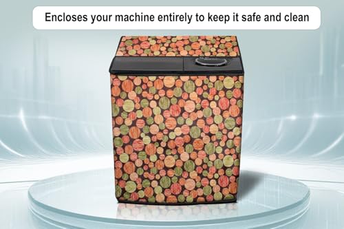 Image of Stylista Washing Machine Cover Compatible for Whirlpool 10.5 kg semi Automatic ACE 10.5 XL Abstract Multi Color
