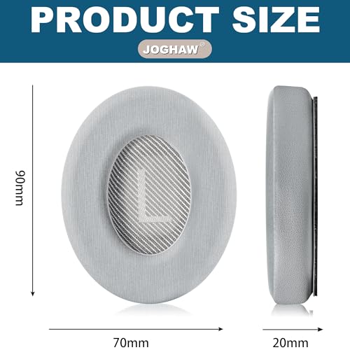 Image of Full Cooling Gel Replacement Earpads for Bose QuietComfort QC35 Headphones Ear Pads Cushions with Breathable Ice Silk Fabric, High-Density Noise Cancelling Foam - Gray