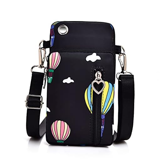 Bolso bandolera unisex,Henniu Bolsa tiracolo unissex feminina, masculina, bolso à prova d'água, celular, dinheiro, mini bolsa pequena, casual, bolsa de ombro