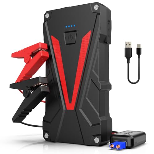 Booster Batterie Voiture - 2500A 13800mAh Portable Jump Starter (Jusqu’à 6.0L Essence/5.0L...