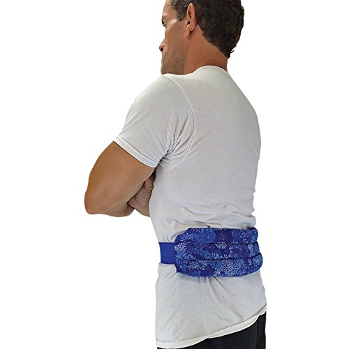 Back & Abdomen Herbal Heating Pad- Natural & Reusable – Lumbar Relief - Hot and Cold Therapy by Nature Creation (Blue Flowers)
