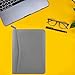 Gorbado Junior Business Padfolio - A5 PU Leather Portfolio Binder & Zippered Binder Folder with 5 x 8 Writing Pad and Interior Storage Pocket Executive Business Organizer for Men Women,Gray