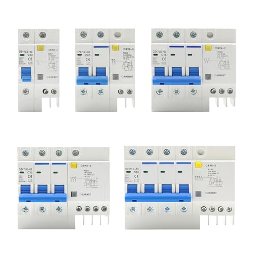 Disjoncteur DZ47LE-63 1P protection fuite de courant domestique 32A