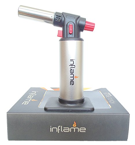 Inflame Butane Culinary Kitchen Torch with Creme Brulee Recipe