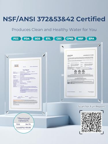 Image of VIOMI 600GPD RO Water Filtration System, TDS and PFOS /PFOA Reduction, 9-Stage Reverse Osmosis Water Filter, NSF /ANSI 42, 53, and 372 Certified, Tankless Reverse Osmosis System Under Sink with Faucet
