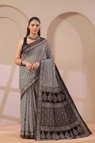 Image of TAMAIRA FASHION Mulmul Pure Cotton Saree For Woman |Office Wear Daily Wear Sarees For Women Without Blouse Piece(Available in 19 Colours)