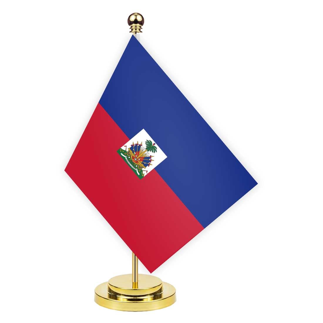 Haiti Desk Flag,12 inch Small Haitian Indoor Banner,Small Printing Decor For Office Home Classroom Table