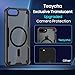 Teayoha for iPhone 8 Plus & iPhone 7 Plus Case, Translucent Matte Back Compatible with Magsafe Magnetic Slim Shockproof Protective Case with Lanyard Strap Phone Cover 5.5-inch, Black
