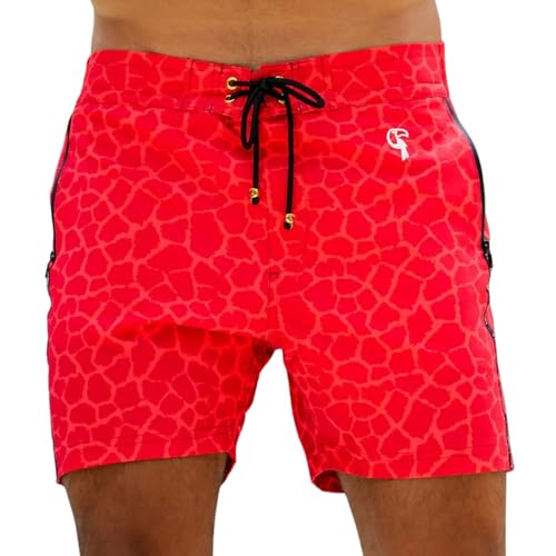 Tucann Mens Trunks 5 Compression Liner Quick Dry Zipper Pocket Chlorine Resistan 4 Way Stretch Faded Swim Shorts for Men