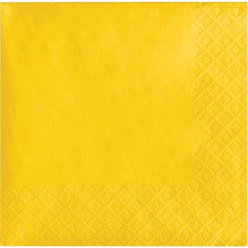 Creative Converting Touch of Color 200 Count 2-Ply Paper Beverage Napkins School Bus Yellow one size - 251021
