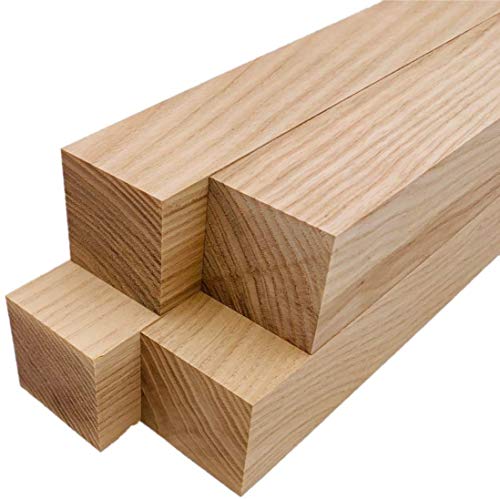Barrington Hardwoods White Ash Lumber Turning Blanks (4 Pieces) (2' x 2' x 36')