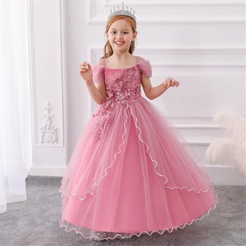 Flower Girls Princess Dress Kids Formal Dress Ball Gown Pageant Wedding Party Dresses for Girls 77133