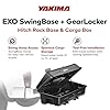 Yakima EXO SwingBase Hitch Base Rack & EXO GearLocker Vehicle Rooftop Cargo Carrier Box, Black - Car Storage Accessories for Travel and Camping