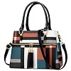 KKXIU Women Satchel Bags Handle Shoulder Handbags and Purses Pockets Zipper Leather Crossbody Bags