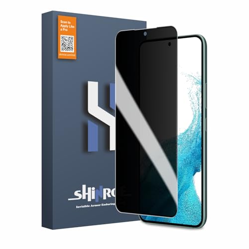 Image of Privacy Tempered Glass for Samsung Galaxy S23 | Galaxy S22 (6.1 Inch) Military Grade 9H Screen Guard, Anti-Scratch, Shatterproof, Edge-to-Edge Full Coverage - Black Border