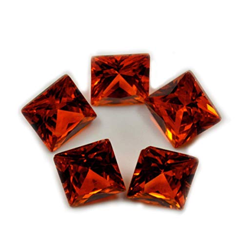 Zircon rouge 15-20 carats lot de 5 pierres d'imitation facettées pour création de bijoux