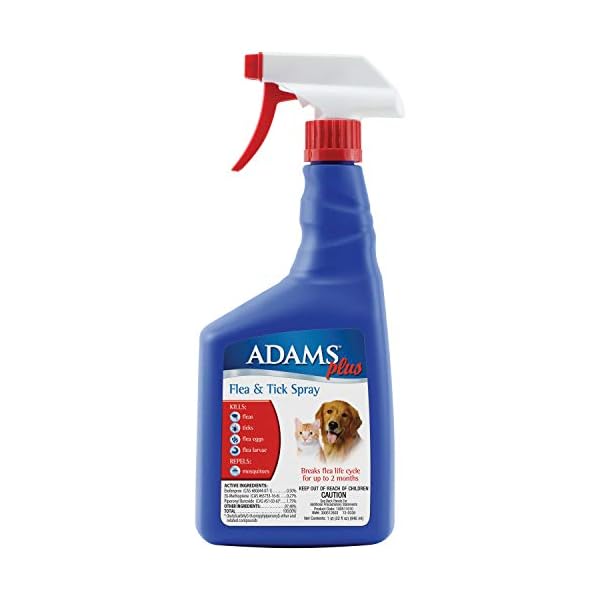 Adams Plus Flea & Tick Spray Kills Adult Fleas, Flea Eggs, Flea