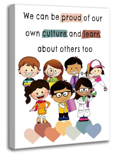 Art mural positif et inspirant : affiche multiculturelle pour un bureau motivant