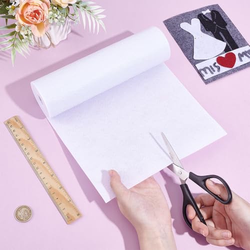 BENECREAT 3m WhiteSmoke Felt Roll, 24cm Wide Non Woven Felt Fabric - Image 3