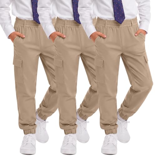 Yooo's Vivi - Yooo's Vivi Boy's Uniform School Pants - Khaki, 3 Pack, Size 6-7 Years - Best Deal on Amazon