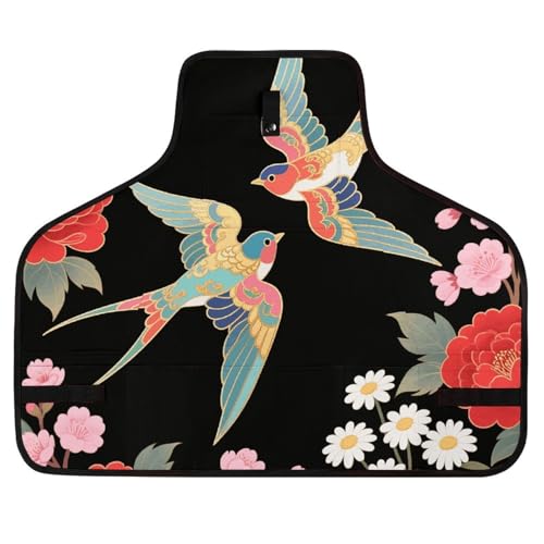 Delantal de trabajo ajustable con 8 bolsillos Colorful Flying Birds miniatura 1
