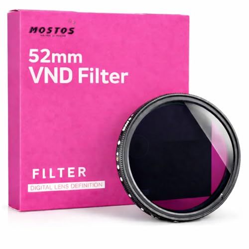 Image of MOSTOS - 52mm Variable ND Filter ND2 to ND400 (1-9 Stop) Adjustable Neutral Density Filter for Nikon AF-S 18-55mm Kit Lens etc (Make Sure O52 Mark is Written On Your Lens)