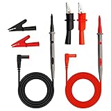 V TELESKY WG-011 Test Lead and Safety Alligator Clips, Soft Silicone Electrician Test Leads Kit CAT