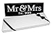 Craftwize Mr and Mrs Sign - Black, 14 x 4.25 x 0.8 inches, Wooden Wedding Decorative Sign, Rustic, Love Theme