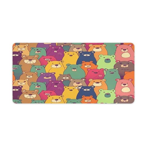 Colorful Bears Desk Mat Pad Grande de Goma Antideslizante miniatura 1