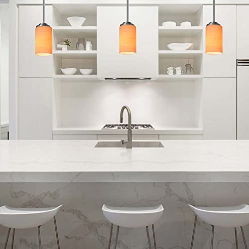 Eumyviv Frosted Glass Lamp Shade, 2Pcs Cylinder Lampshade Cover Replacement With 1-5/8-Inch Opening For Chandelier Pendant Lighting Fixture A00079 #TOP3